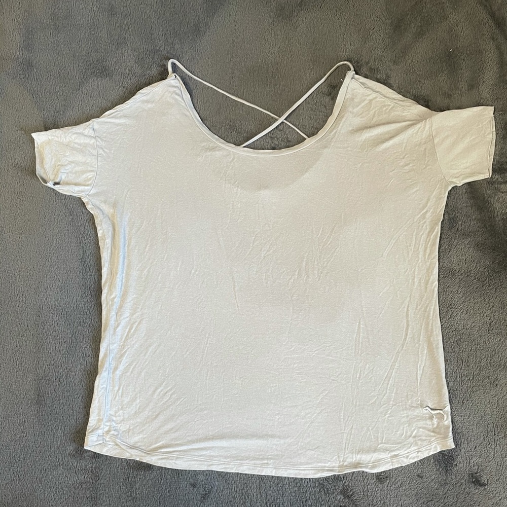 VS PINK Gray Short Sleeve Tee - Size S